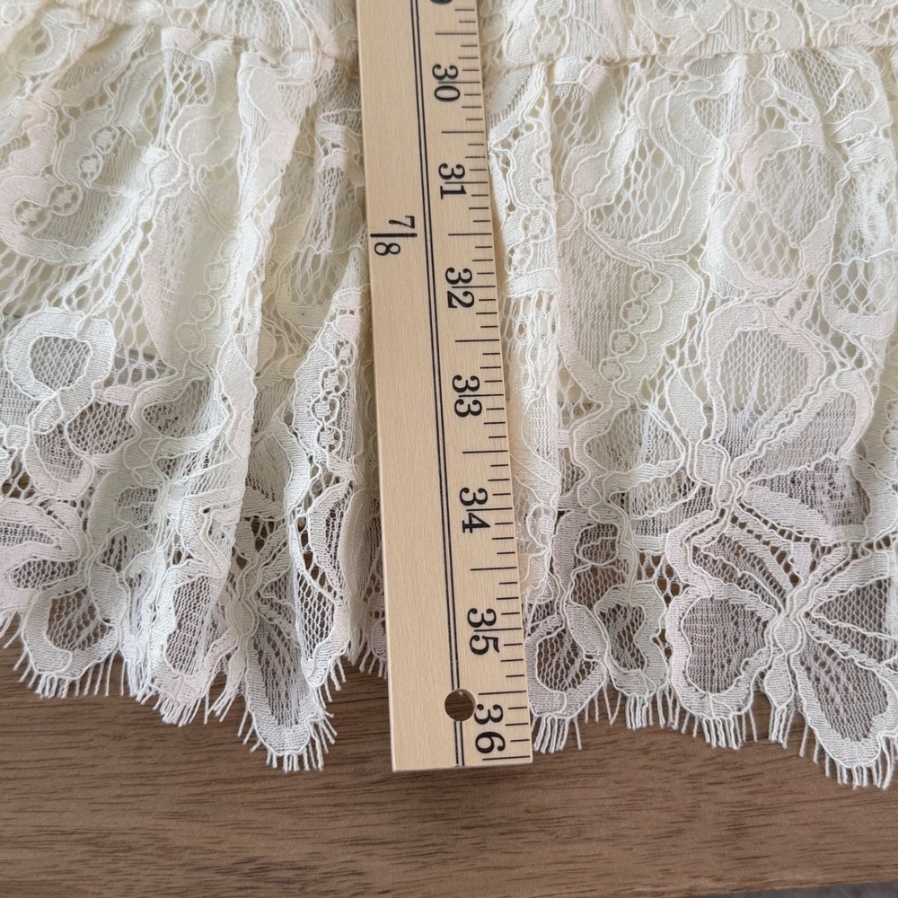Valentino Ivory Floral Lace Tiered Mini Dress US 4 Coquette Romantic Luxury - Picture 13 of 15